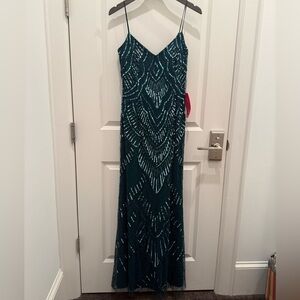 Jump Teal Sequin Maxi Dress